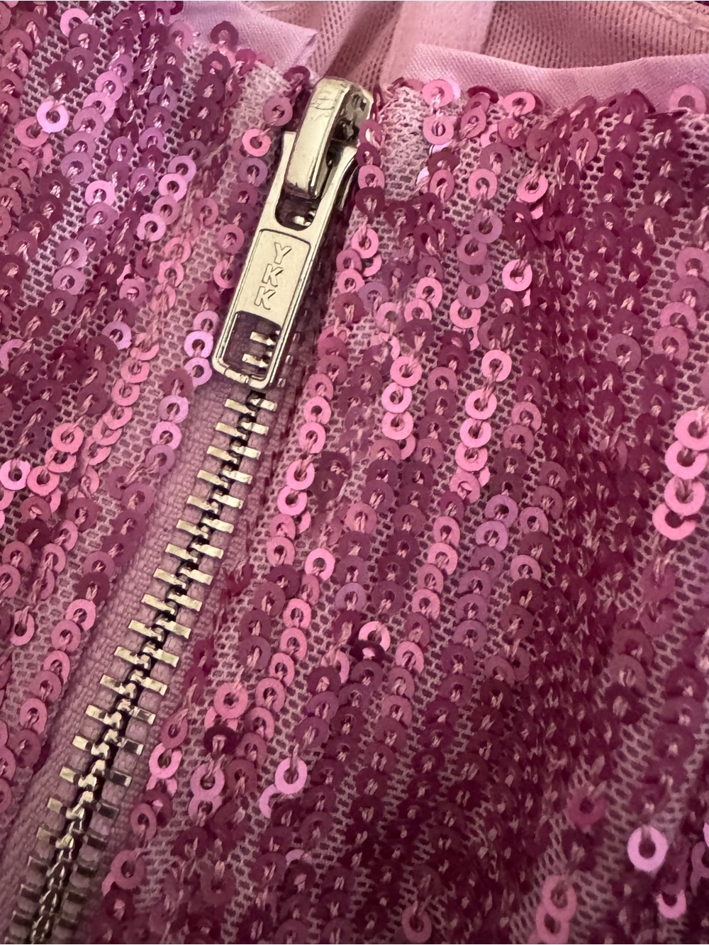 ⁠⁠For Love & Lemons Candice Sequin Mini Dress XL Cowl Neck Pink⁠ (Fits S or M) - Picture 8 of 14